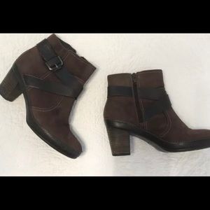 Clarks Artisan Suede & Leather Booties